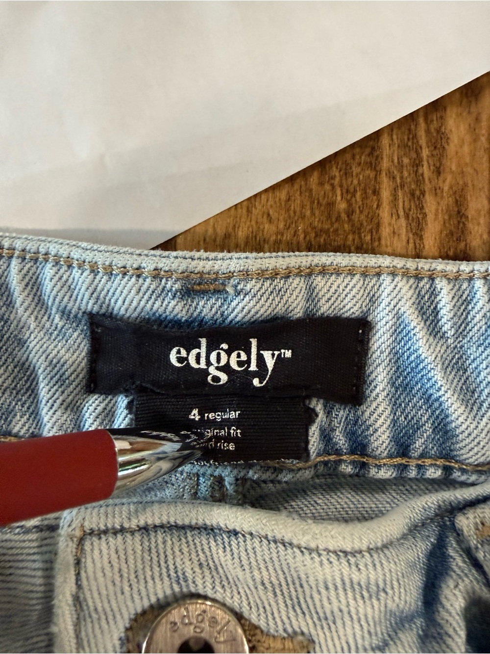 edgely Light Wash Cargo Straight-Leg Jeans - Picture 3 of 3